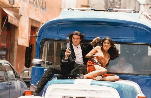 Once Upon A Time In Mexico - filmstill ANTONIO BANDERAS & SALMA HAYEK in Once Upon A Time In Mexico Filmstill - Editorial Use Only Ref: FB Supplied by EDITORIAL USE ONLY Copyright: xSuppliedxbyxCapitalxPicturesx