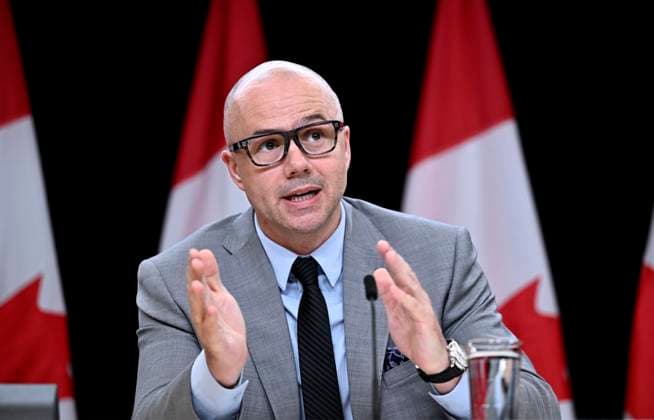 July 9, 2024, Ottawa, On, CAN: Alex Benay, Associate Deputy Minister at Public Services and Procurement Canada, speaks about the work to standardize and simplify HR and pay practices across the public service, during a news conference at the National Press Theatre in Ottawa, on Tuesday, July 9, 2024. Ottawa CAN - ZUMAc35_ 20240709_zaf_c35_076 Copyright: xJustinxTangx