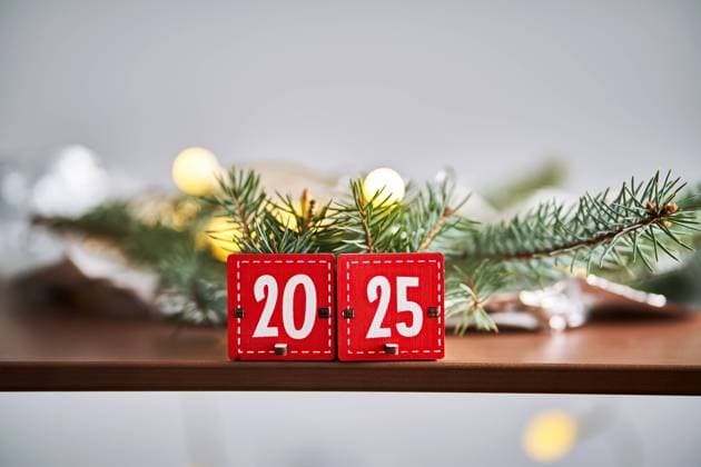 Two boxes from an Advent calendar that make up the number 2025. Two boxes from an Advent calendar that make up the number 2025. High quality photo. Copyright: xZoonar.com borisovaxmarevgennax 21887136