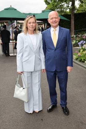 . 10 07 2024. London, United Kingdom. William Hague and wife arriving on day ten of the Wimbledon Tennis Championships in London.  xStephenxLockx xi-Imagesx IIM-25368-0004