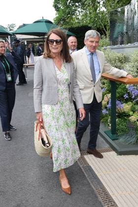. 10 07 2024. London, United Kingdom. Michael and Carole Middleton arriving on day ten of the Wimbledon Tennis Championships in London.  xStephenxLockx xi-Imagesx IIM-25368-0038