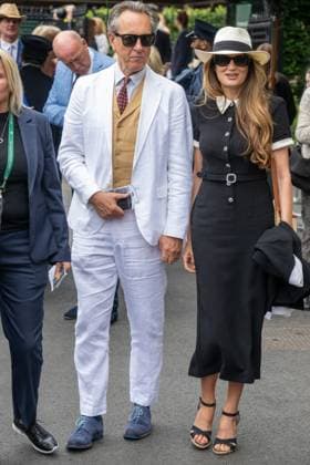 Richard E Grant and Jemima Khan attend the tenth day of the Wimbledon tennis championships held at the All England Lawn Tennis & Croquet Club Featuring: Richard E Grant, Jemima Khan Where: London, United Kingdom When: 10 Jul 2024 Credit: Ray Tang Cover Images **STRICTLY EDITORIAL USE ONLY** EDITORIAL USE ONLY. NOT FOR USE BY NEWSPAPERS BASED IN THE UK. Copyright: xx coverimg53938490