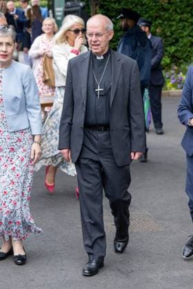 Justin Welby attends the tenth day of the Wimbledon tennis championships held at the All England Lawn Tennis & Croquet Club Featuring: Justin Welby Where: London, United Kingdom When: 10 Jul 2024 Credit: Ray Tang Cover Images **STRICTLY EDITORIAL USE ONLY** EDITORIAL USE ONLY. NOT FOR USE BY NEWSPAPERS BASED IN THE UK. Copyright: xx coverimg53938495