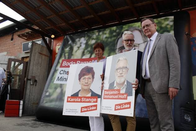 Erfurt, 10.07.2024 Präsentation der Landtagswahlkampagne der Partei Die Linke Thüringen und des Team Ramelow am 10. Juli 2024 zur Landtagswahl am 1. September 2024 in Thüringen Im Foto Ministerpräsident von Thüringen Bodo Ramelow Foto:Mario Gentzel Thüringen Deutschland *** Erfurt, 10 07 2024 Presentation of the state election campaign of the Left Party of Thuringia and Team Ramelow on July 10, 2024 for the state election on September 1, 2024 in Thuringia In the photo Prime Minister of Thuringia Bodo Ramelow Photo Mario Gentzel Thuringia Germany Copyright: xMarioxGentzelx
