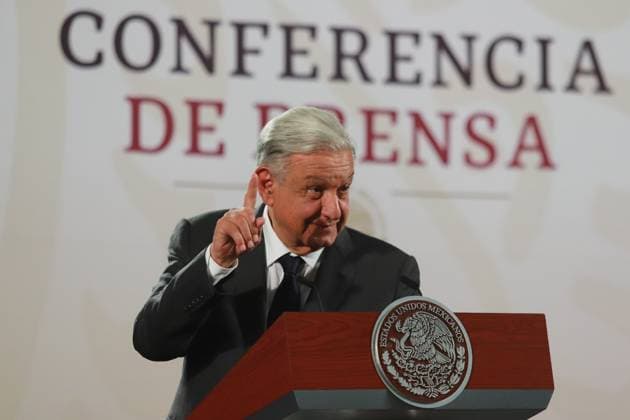 Mexico™s President Andres Manuel Lopez Obrador Briefing Mexico s President Andres Manuel Lopez Obrador, talks about the restoration program for rural heritage damaged by the 2017 earthquake in the states of Morelos, Puebla, Oaxaca, Chiapas and Mexico City, as well as the progress on the trains, during a briefing conference at National Palace. on July 10, 2024 in Mexico City, Mexico. (Photo by Carlos Santiago Eyepix Group) Copyright: xCarlosxSantiago xEyepixxGroupx CS_10072024_125849