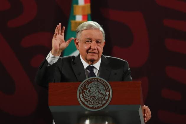 Mexico™s President Andres Manuel Lopez Obrador Briefing Mexico s President Andres Manuel Lopez Obrador, talks about the restoration program for rural heritage damaged by the 2017 earthquake in the states of Morelos, Puebla, Oaxaca, Chiapas and Mexico City, as well as the progress on the trains, during a briefing conference at National Palace. on July 10, 2024 in Mexico City, Mexico. (Photo by Carlos Santiago Eyepix Group) Copyright: xCarlosxSantiago xEyepixxGroupx CS_10072024_125855