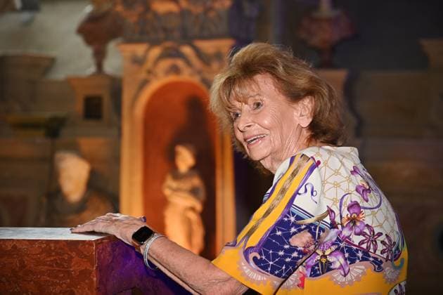 Charlotte KNOBLOCH, single picture, cropped single motif, portrait, portrait, portrait award Bavarian Order of Merit in the Antiquariat of the Residence in Munich on 10 07 2024