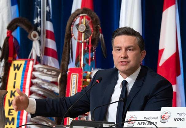 July 11, 2024, Montreal, Pq, Canada: Federal Conservative Leader Pierre Poilievre answers a question at the Assembly of First Nations, Thursday, July 11, 2024 in Montreal. Montreal Canada  - ZUMAc35_ 20240711_zaf_c35_006 Copyright: xRyanxRemiorzx
