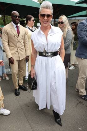 . 12 07 2024. London, United Kingdom. Pink arriving on day twelve of the Wimbledon Tennis Championships in London.  xStephenxLockx xi-Imagesx IIM-25373-0036