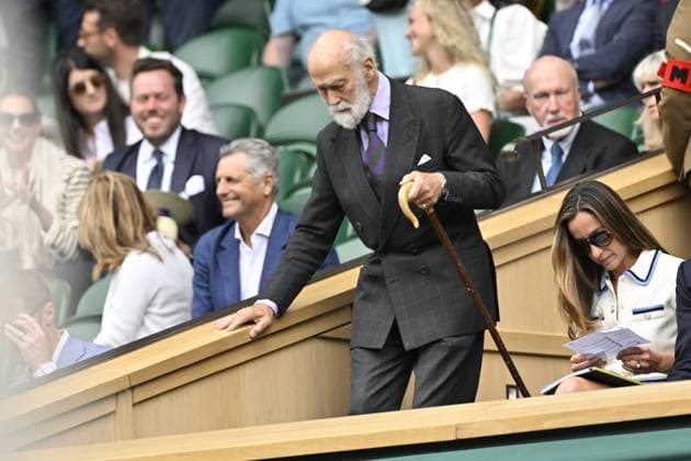 Tennis Wimbledon 2024 Prince Michael of Kent in the Royal Box Tennis Wimbledon 2024 England 12 07 2024 ChrysleneCaillaud Panoramic 