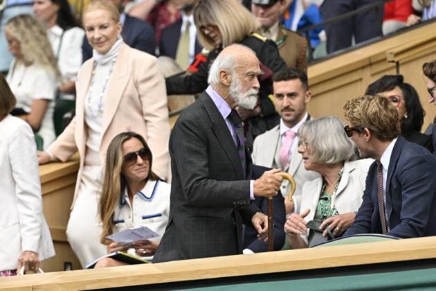 Tennis Wimbledon 2024 Prince Michael of Kent in the Royal Box Tennis Wimbledon 2024 England 12 07 2024 ChrysleneCaillaud Panoramic 