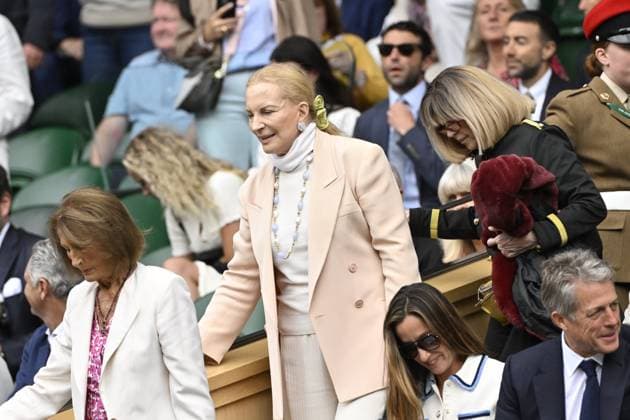 Tennis Wimbledon 2024 Princess Michael of Kent in the Royal Box Tennis Wimbledon 2024 England 12 07 2024 ChrysleneCaillaud Panoramic 