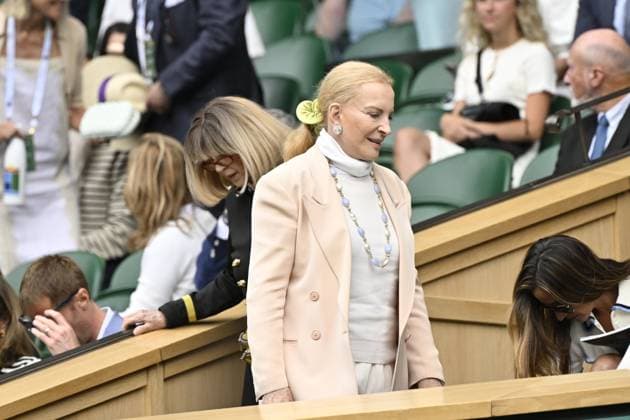 Tennis Wimbledon 2024 Princess Michael of Kent in the Royal Box Tennis Wimbledon 2024 England 12 07 2024 ChrysleneCaillaud Panoramic 