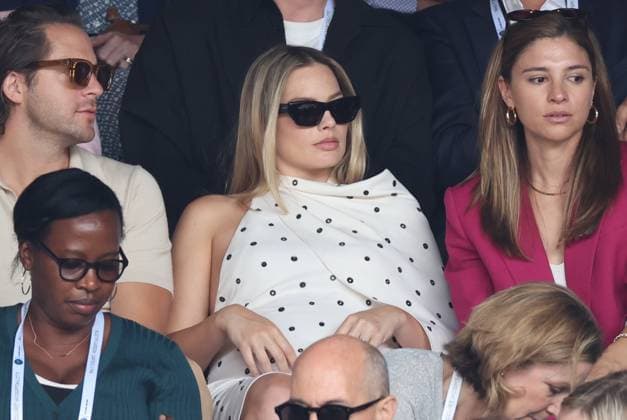 . 12 07 2024. London, United Kingdom. Margot Robbie on day twelve of the Wimbledon Tennis Championships in London.  xStephenxLockx xi-Imagesx IIM-25373-0083