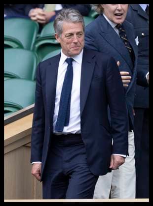 . 12 07 2024. London, United Kingdom. Hugh Grant arriving in the Royal Box on day twelve of the Wimbledon Tennis Championships in London.  xStephenxLockx xi-Imagesx IIM-25373-0147