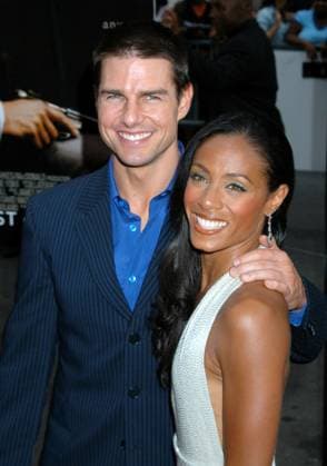 Tom Cruise and Jada Pinkett Smith at the New York premiere of Collateral at the Magic Johnson Theatre in Harlem, New York - 4 August 2004. FAM13336 Copyright: xFAMOUS. x 04576405