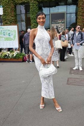 . 13 07 2024. London, United Kingdom. Jourdan Dunn arriving for the Ladies Singles Final on day thirteen of the Wimbledon Tennis Championships in London.  xStephenxLockx xi-Imagesx IIM-25379-0003