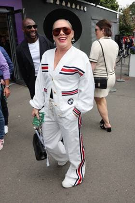 . 13 07 2024. London, United Kingdom. Pink arriving for the Ladies Singles Final on day thirteen of the Wimbledon Tennis Championships in London.  xStephenxLockx xi-Imagesx IIM-25379-0012