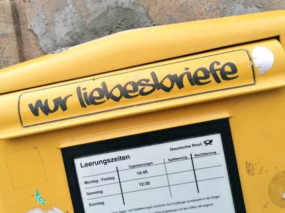 Only love letters should go in this letterbox