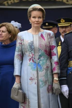 Belgian royals at the Cenotaph Parade, The Cenotaph, Whitehall, London Featuring: Queen Mathilde of Belgium Where: London, United Kingdom When: 13 Jul 2024 Credit: Cover Images EDITORIAL USE ONLY. NOT FOR USE BY NEWSPAPERS BASED IN THE UK. Copyright: xx coverimg53947580