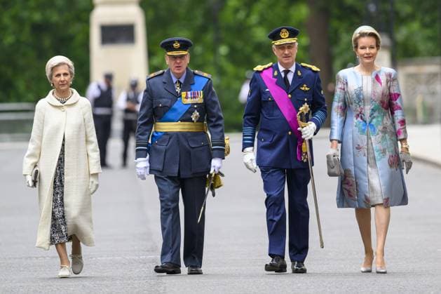 Belgian royals at the Cenotaph Parade, The Cenotaph, Whitehall, London Featuring: Birgitte, Duchess of Gloucester, Prince Richard, Duke of Gloucester, King Philippe of Belgium, Queen Mathilde of Belgium Where: London, United Kingdom When: 13 Jul 2024 Credit: Cover Images EDITORIAL USE ONLY. NOT FOR USE BY NEWSPAPERS BASED IN THE UK. Copyright: xx coverimg53947565