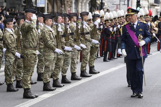 Belgian royals at the Cenotaph Parade, The Cenotaph, Whitehall, London Featuring: King Philippe of Belgium Where: London, United Kingdom When: 13 Jul 2024 Credit: Cover Images EDITORIAL USE ONLY. NOT FOR USE BY NEWSPAPERS BASED IN THE UK. Copyright: xx coverimg53947532