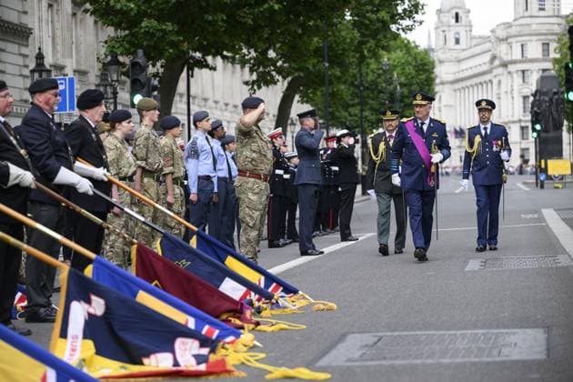 Belgian royals at the Cenotaph Parade, The Cenotaph, Whitehall, London Featuring: King Philippe of Belgium Where: London, United Kingdom When: 13 Jul 2024 Credit: Cover Images EDITORIAL USE ONLY. NOT FOR USE BY NEWSPAPERS BASED IN THE UK. Copyright: xx coverimg53947535