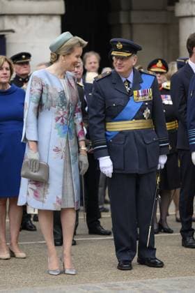 Belgian royals at the Cenotaph Parade, The Cenotaph, Whitehall, London Featuring: King Philippe of Belgium, Queen Mathilde of Belgium Where: London, United Kingdom When: 13 Jul 2024 Credit: Cover Images EDITORIAL USE ONLY. NOT FOR USE BY NEWSPAPERS BASED IN THE UK. Copyright: xx coverimg53947550