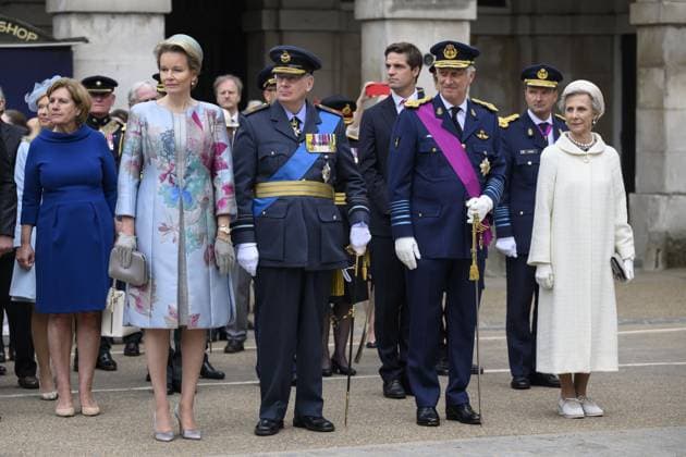 Belgian royals at the Cenotaph Parade, The Cenotaph, Whitehall, London Featuring: Birgitte, Duchess of Gloucester, Prince Richard, Duke of Gloucester, King Philippe of Belgium, Queen Mathilde of Belgium Where: London, United Kingdom When: 13 Jul 2024 Credit: Cover Images EDITORIAL USE ONLY. NOT FOR USE BY NEWSPAPERS BASED IN THE UK. Copyright: xx coverimg53947551