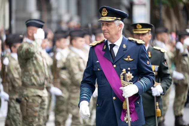 King Philippe - Filip of Belgium pictured during an international ceremony in the context of the commemoration of the Belgian soldiers that died during the two World Wars, London, United Kingdom, Saturday 13 July 2024.  BARTxLENOIR 96369614