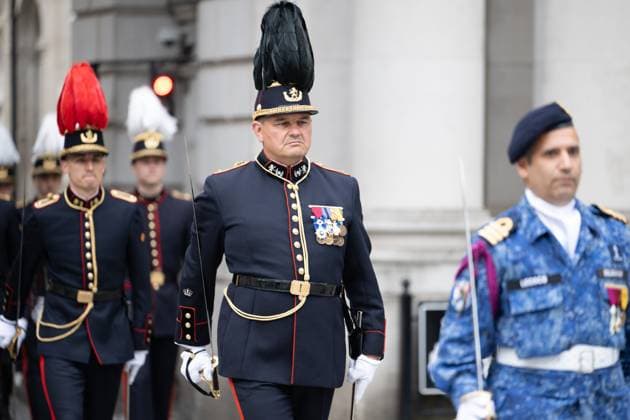 an international ceremony in the context of the commemoration of the Belgian soldiers that died during the two World Wars, London, United Kingdom, Saturday 13 July 2024.  BARTxLENOIR 96369788