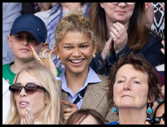 . 13 07 2024. London, United Kingdom. Zendaya watching the Ladies Singles Final on day thirteen of the Wimbledon Tennis Championships in London.  xStephenxLockx xi-Imagesx IIM-25379-0109