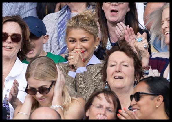 . 13 07 2024. London, United Kingdom. Zendaya watching the Ladies Singles Final on Centre Court on day thirteen of the Wimbledon Tennis Championships in London.  xStephenxLockx xi-Imagesx IIM-25379-0113