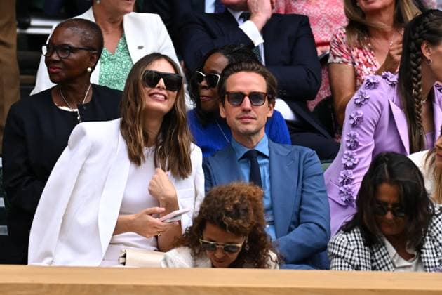 Maria Sharapova At Wimbledon - London Former tennis champion Maria Sharapova (RUS) and Alexander Gilkes attend the women final at the 2024 Wimbledon Championships at the AELTC in London, UK, on July 13, 2024. Photo by Corinne Dubreuil ABACAPRESS.COM London United Kingdom  Copyright: xDubreuilxCorinne ABACAx