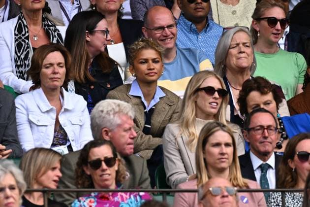 Zendaya At Wimbledon - London Zendaya attends the women final at the 2024 Wimbledon Championships at the AELTC in London, UK, on July 13, 2024. Photo by Corinne Dubreuil ABACAPRESS.COM London United Kingdom  Copyright: xDubreuilxCorinne ABACAx