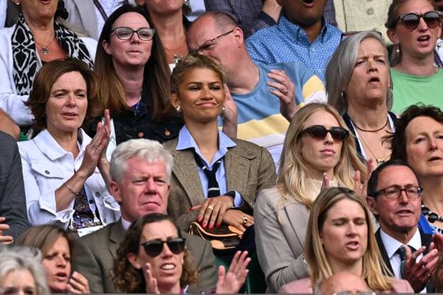 Zendaya At Wimbledon - London Zendaya attends the women final at the 2024 Wimbledon Championships at the AELTC in London, UK, on July 13, 2024. Photo by Corinne Dubreuil ABACAPRESS.COM London United Kingdom  Copyright: xDubreuilxCorinne ABACAx
