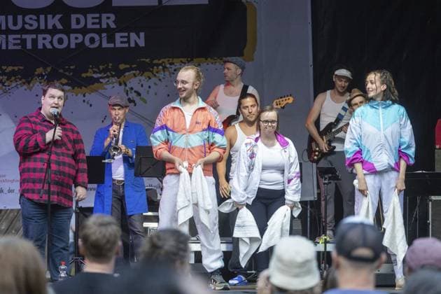 The festival Odyssee Musik der Metropolen FOR EDITORIAL PURPOSES ONLY EDITORIAL USE ONLY p On Saturday, July 13, 2024, the festival Odyssee Musik der Metropolen took place at the Freilichtbühne Wattenscheid The dance orchestra Paschulke plays danceable Balkan Ska Germany NRW Bochum Copyright MichaelxSchwalm Copyright: MichaelxSchwalm doc7waafcf29xh7jtk2kki ,EDITORIAL USE ONLY Copyright: MichaelxSchwalm