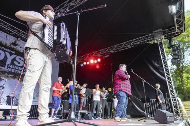 The festival Odyssee Musik der Metropolen FOR EDITORIAL PURPOSES ONLY EDITORIAL USE ONLY p On Saturday, July 13, 2024, the festival Odyssee Musik der Metropolen took place at the Freilichtbühne Wattenscheid The dance orchestra Paschulke plays danceable Balkan Ska Germany NRW Bochum Copyright MichaelxSchwalm Copyright: MichaelxSchwalm doc7waaf5vmou8nu7oyp6t ,EDITORIAL USE ONLY Copyright: MichaelxSchwalm