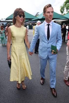 . 14 07 2024. London, United Kingdom. Benedict Cumberbatch arriving for the Mens Singles Final on the final day of the Wimbledon Tennis Championships in London.  xStephenxLockx xi-Imagesx IIM-25381-0009