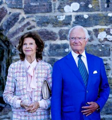 14-07-2024 Borgholm King Carl Gustaf, Queen Silvia during the Crown Princess her 47th birthday celebrations at Solliden palace, Borgholm, Sweden. Â  Copyright: xPPEx