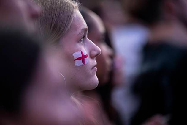 EM 2024 Public Viewing Final Spain vs England, EM 2024 Public viewing in Berlin European Championship Final Spain vs England in Berlin Olympic Stadium, Fan Zone in front of the Brandenburg Gate Berlin Berlin Germany