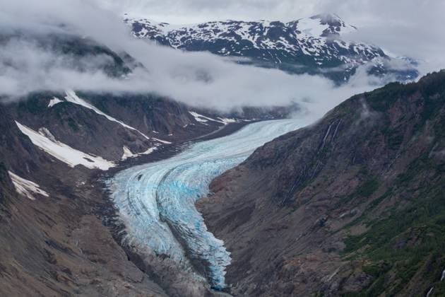 Bear glacier near Stewart, Canada ,model released, Symbolfoto
