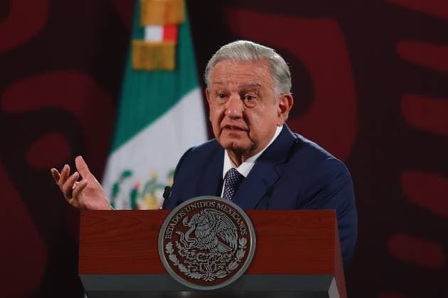 Mexico s President Andres Manuel Lopez Obrador speaking during a briefing conference in front media at National Palace where talk about the over-representation criteria in the Constitution for the integration of the Chamber of Deputies for the LXVI Legislature. on July 17, 2024 in Mexico City, Mexico. Mexico City Mexico - ZUMAe321 20240717_zia_e321_016 Copyright: xCarlosxSantiagox