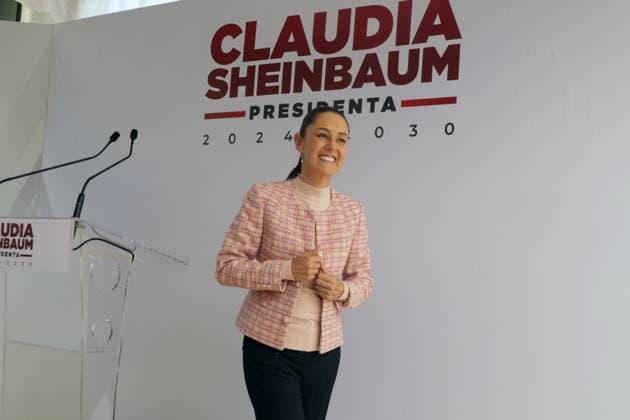 Claudia Sheinbaum Pardo, incoming president of Mexico, speaks about the demographic data of women between 60 to 64 years old during a briefing conference at her transition house located in Iztapalapa. on July 17, 2024 in Mexico City, Mexico. Mexico City Mexico - ZUMAe321 20240717_zia_e321_025 Copyright: xIsmaelxRosasx