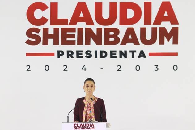 Claudia Sheinbaum Presents Members for Her Government Cabinet Claudia Sheinbaum Pardo, president-elect of Mexico speaking during a briefing conference to announce the new members of the Cabinet of Claudia Sheinbaum. on July 18, 2024 in Mexico City, Mexico. (Photo by Carlos Santiago Eyepix Group) Copyright: xCarlosxSantiago xEyepixxGroupx CS_18072024_126202
