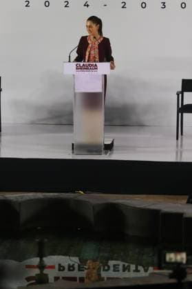 Claudia Sheinbaum Pardo, president-elect of Mexico speaking during a briefing conference to announce the new members of the Cabinet of Claudia Sheinbaum. on July 18, 2024 in Mexico City, Mexico. Mexico City Mexico - ZUMAe321 20240718_zia_e321_009 Copyright: xCarlosxSantiagox