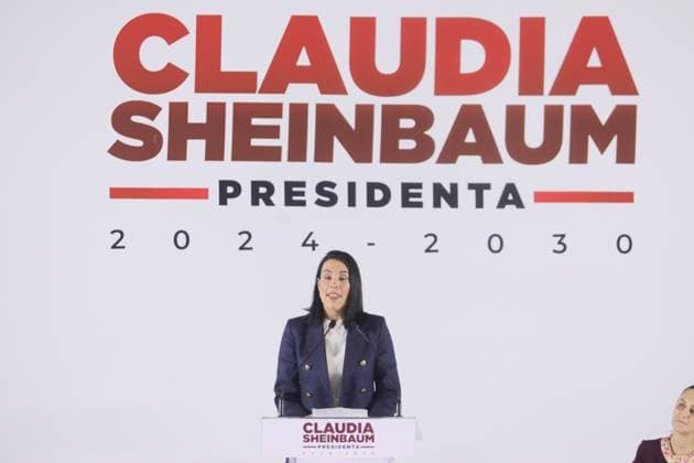 Claudia Sheinbaum Presents Her Cabinet Josefina Rodriguez during the presentation of Claudia Sheinbaum™s government cabinet at Museo Interactivo de Economia (MIDE). on July 18, 2024 in Mexico City, Mexico. (Photo by Ian Robles Eyepix Group) Mexico City CDMX Mexico Copyright: xIanxRoblesxxEyepixxGroupx