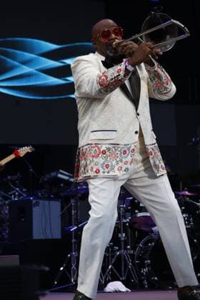Performances at the Dell East Summer Music Concert Series Featuring: Jeff Bradshaw Where: Philadelphia, Pennsylvania, United States When: 18 Jul 2024 Credit: William Wade INSTARimages EDITORIAL USE ONLY. NOT FOR USE BY NEWSPAPERS BASED IN THE UK. Copyright: xWilliamxT.xWadexJr photographerx instar53962926
