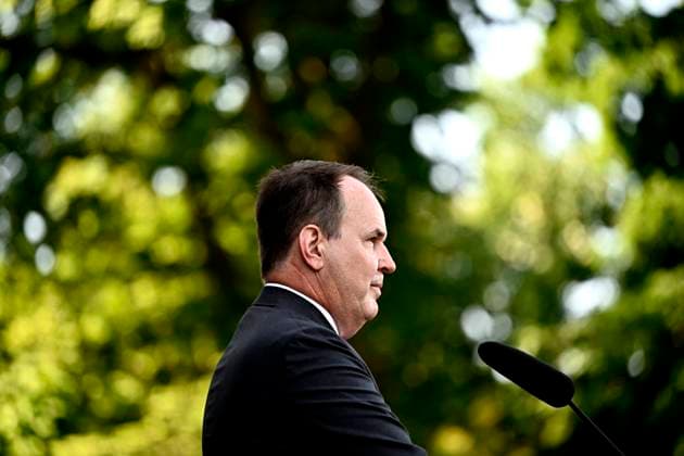 July 19, 2024, Ottawa, On, CAN: Minister of Labour and Seniors Steven MacKinnon participates in a media availability after a cabinet swearing-in ceremony at Rideau Hall in Ottawa, on Friday, July 19, 2024. Ottawa CAN  - ZUMAc35_ 20240719_zaf_c35_016 Copyright: xJustinxTangx