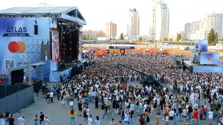 The Opening Of The Atlas United 2024 Music Festival Held In Kyiv General view of the scene during the ATLAS UNITED 2024 music festival on July 19, 2024 in Kyiv, Ukraine. Copyright: xx Oleksandr-Gusev-ATLAS-19072024(14)